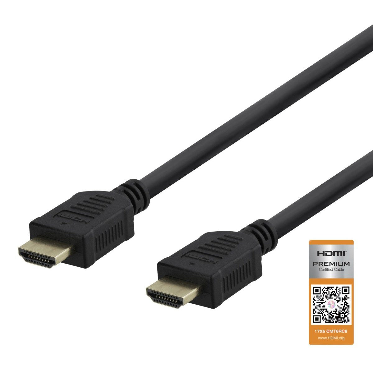 DELTACO Kabel Premium High Speed HDMI 4K UHD, 2m,CRNI