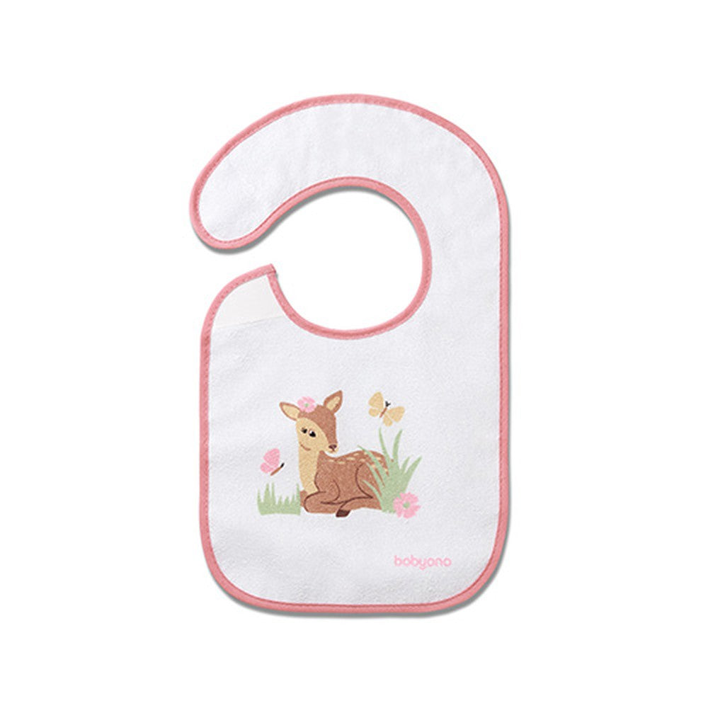 BabyOno Podbradak od frotira 6 mj+, rozi