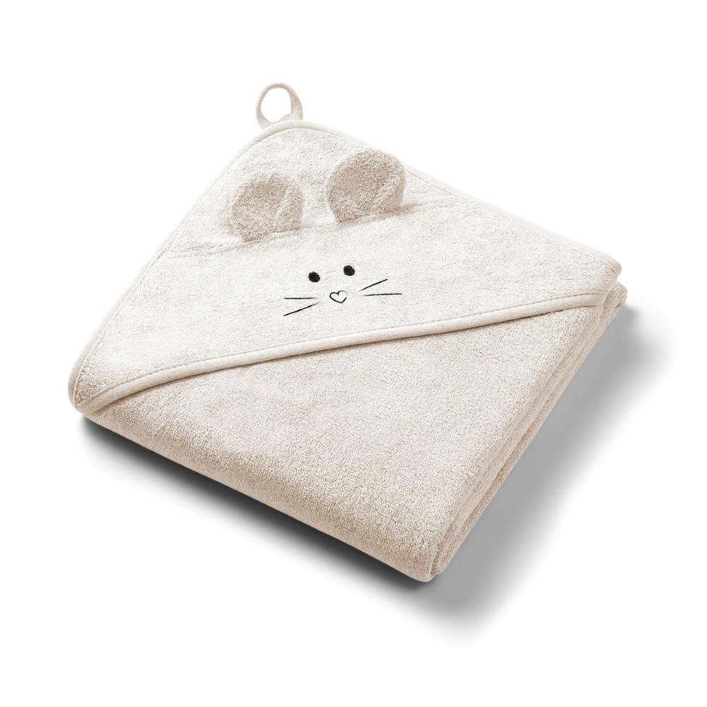 BabyOno Ručnik bambus 100x100 cm, with ears, svijetlo bež