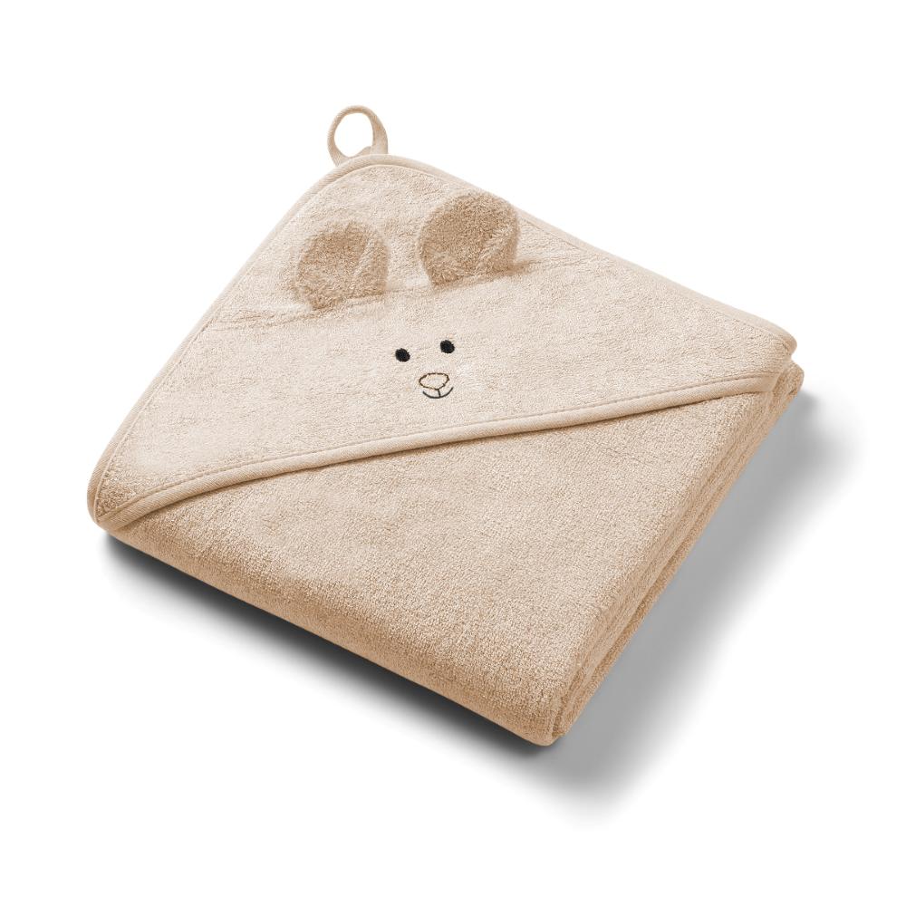 BabyOno Ručnik bambus 100x100 cm, with ears, tamno bež