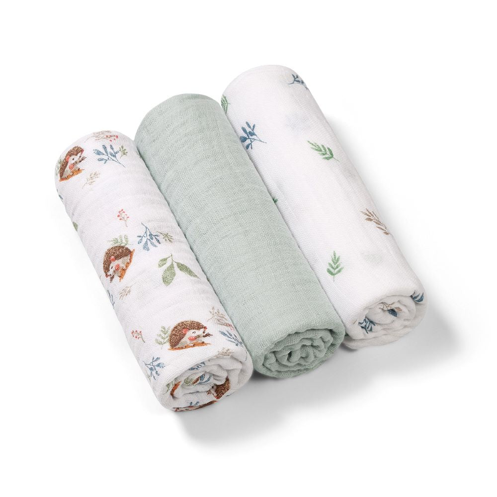 BabyOno Tetra pelene Muslin Ježić, zelena