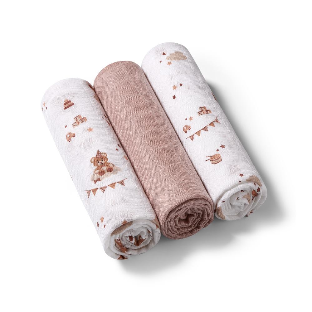 BabyOno Tetra pelene Muslin Rođendan, bež