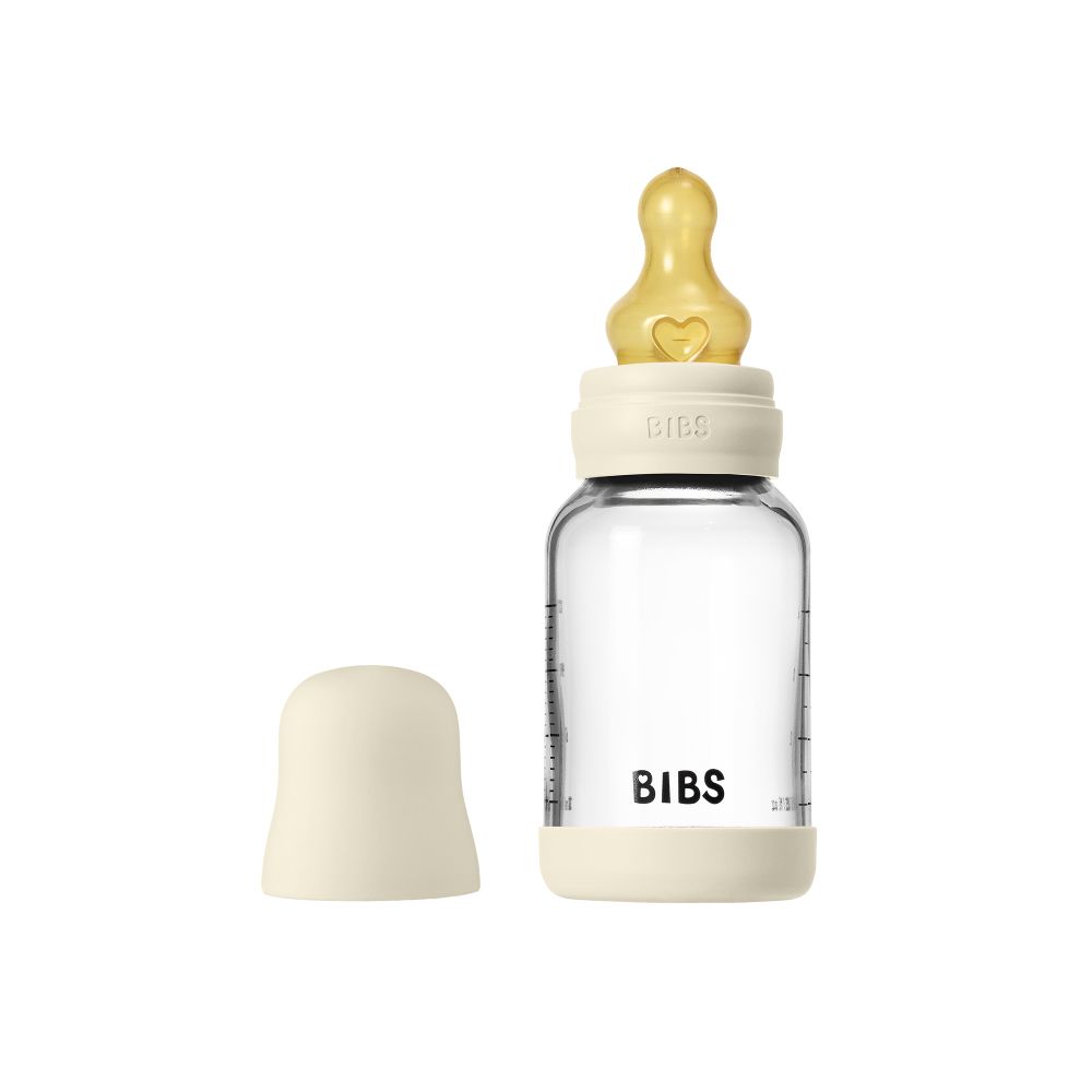 BIBS set (staklena bočica 120 ml i sisač S), Ivory