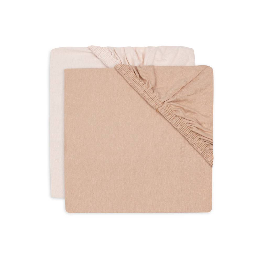 Jollein Plahta s gumicom Jersey 60x120 cm 2 kom, Blush/Wild Rose