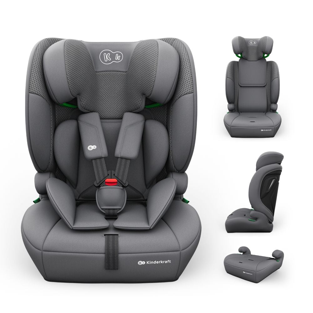 Kinderkraft autosjedalica Comfort Up 2 plus i-Size 9-36 kg (76-150 cm) bez Isofix-a, Grey