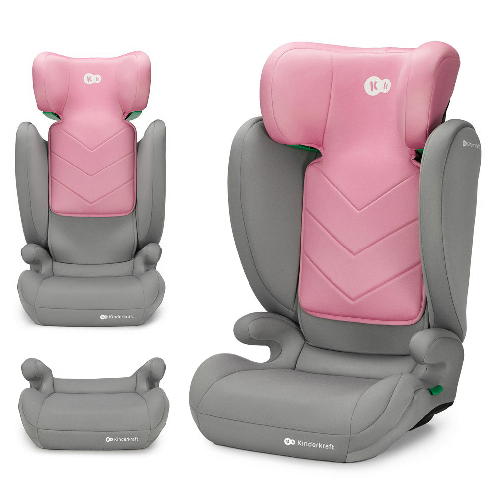 Kinderkraft autosjedalica I-Spark i-Size 15-36 kg (100-150 cm), Pink