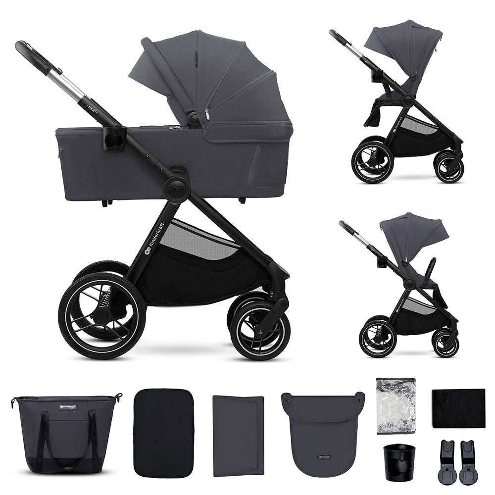 Kinderkraft dječja kolica Nea 2 3u1, Deep Grey B