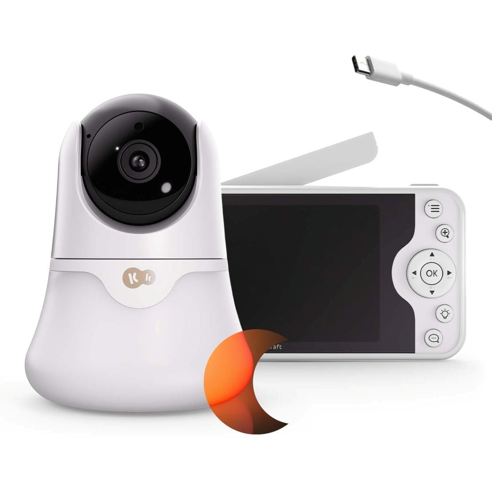 Kinderkraft NITEEYE GLOW bežični baby monitor s noćnim svjetlom, White