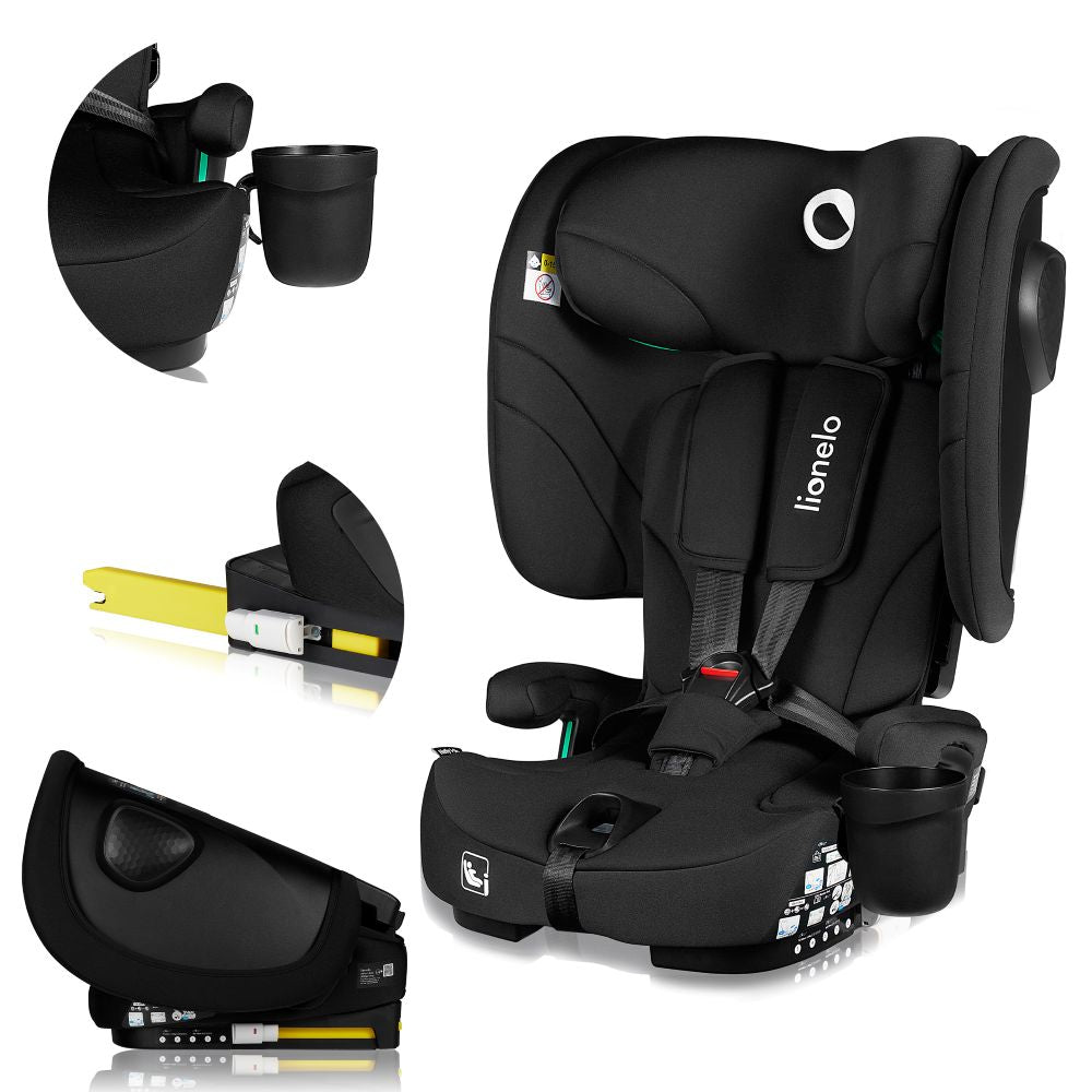 Lionelo autosjedalica Nelly i-Size 9-36 kg (76-150 cm), Black Carbon