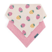 Petite&Mars Luke marama podbradak 3m+ 2 kom, Beige Strawberries/Dusty Rose