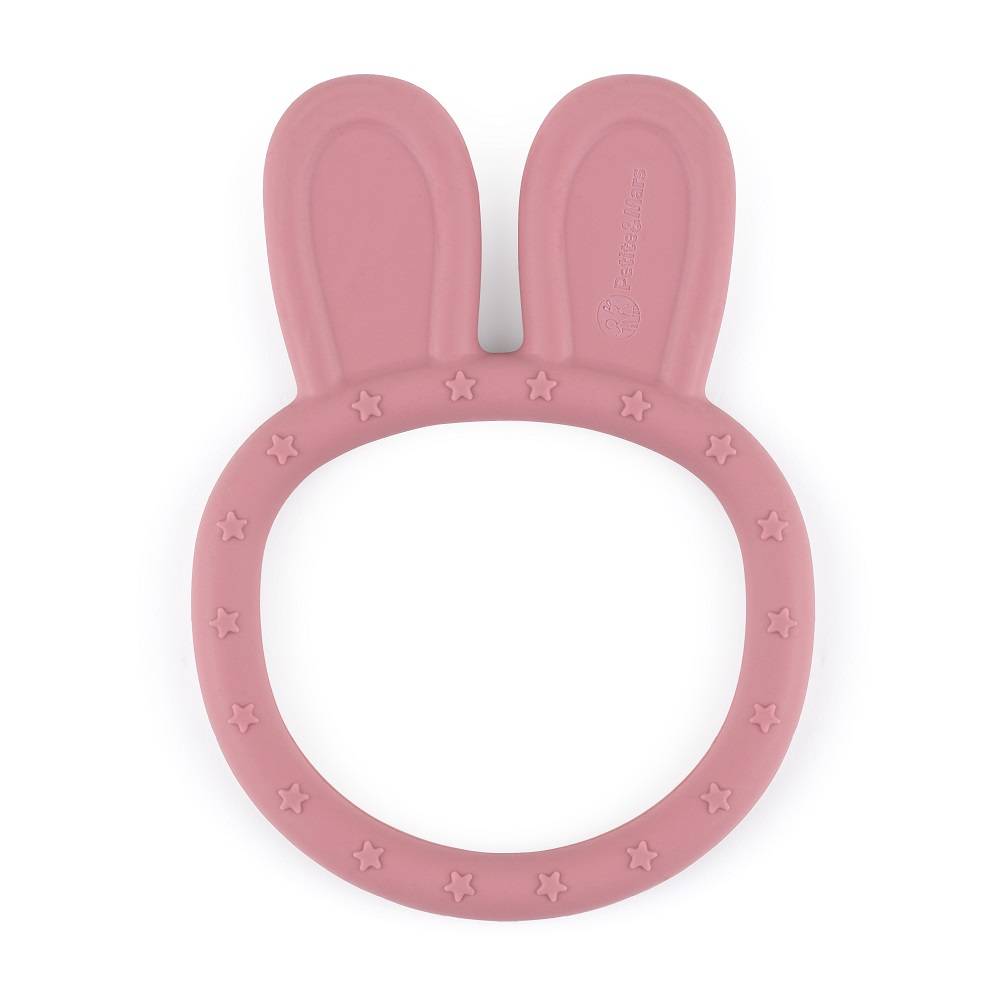 PETITE&MARS Silikonska grickalica za zube Bunny 0 m+, Dusty Rose