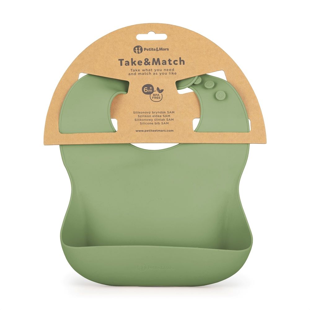 PETITE&MARS Silikonski podbradak 6 m+ Take&Match, Sweet Pea