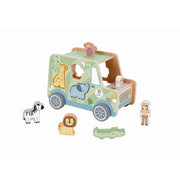 Tooky Toy Animal Jeep drveni safari džip TK960, zelena