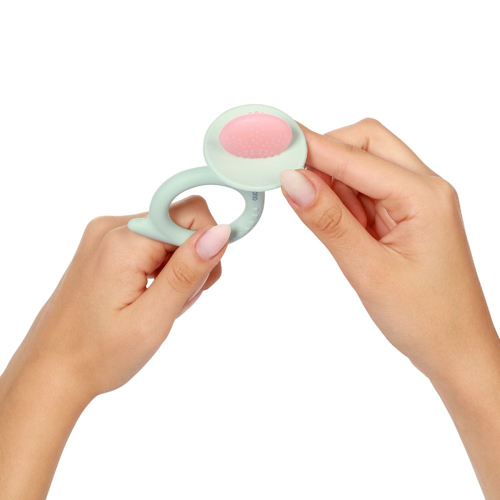 BabyOno Grickalica za zube Puž, mint-roza
