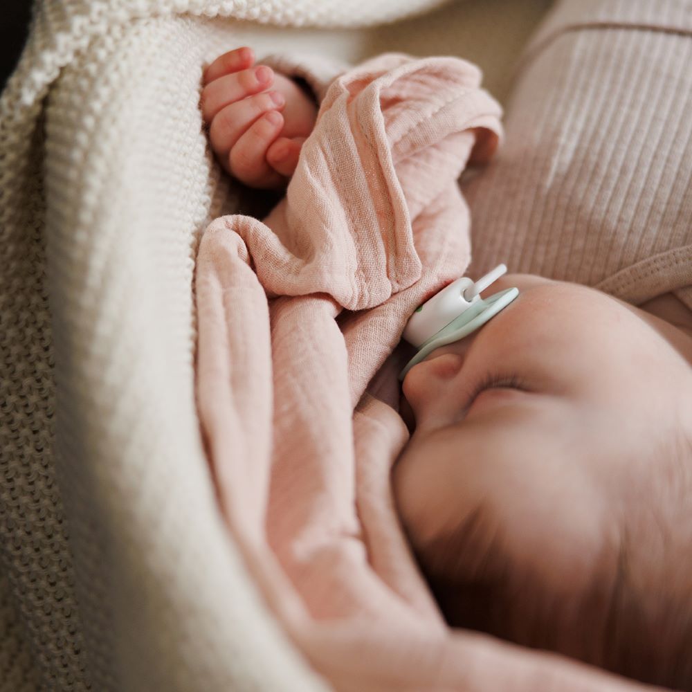 BabyOno Tetra pelene Muslin Cvijeće, boja breskve