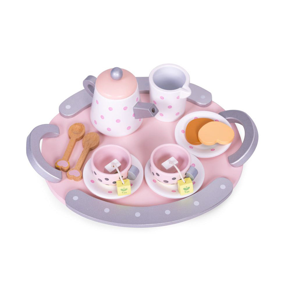 Ecotoys Drveni set za čaj od 15 elemenata