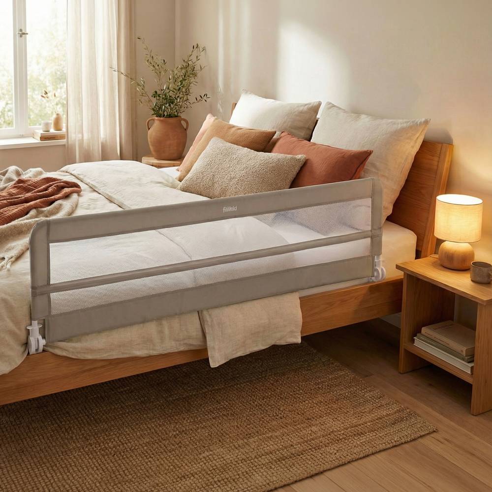 Fillikid zaštitna ograda za krevet Lina 180x50 cm, taupe