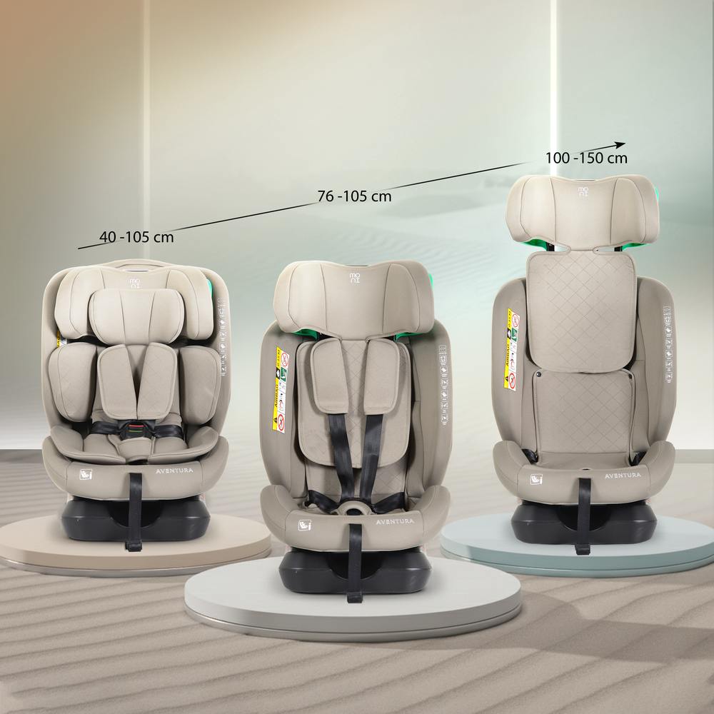 Moni Aventura autosjedalica i-Size 0-36kg (40-150 cm) bez isofix-a, bež