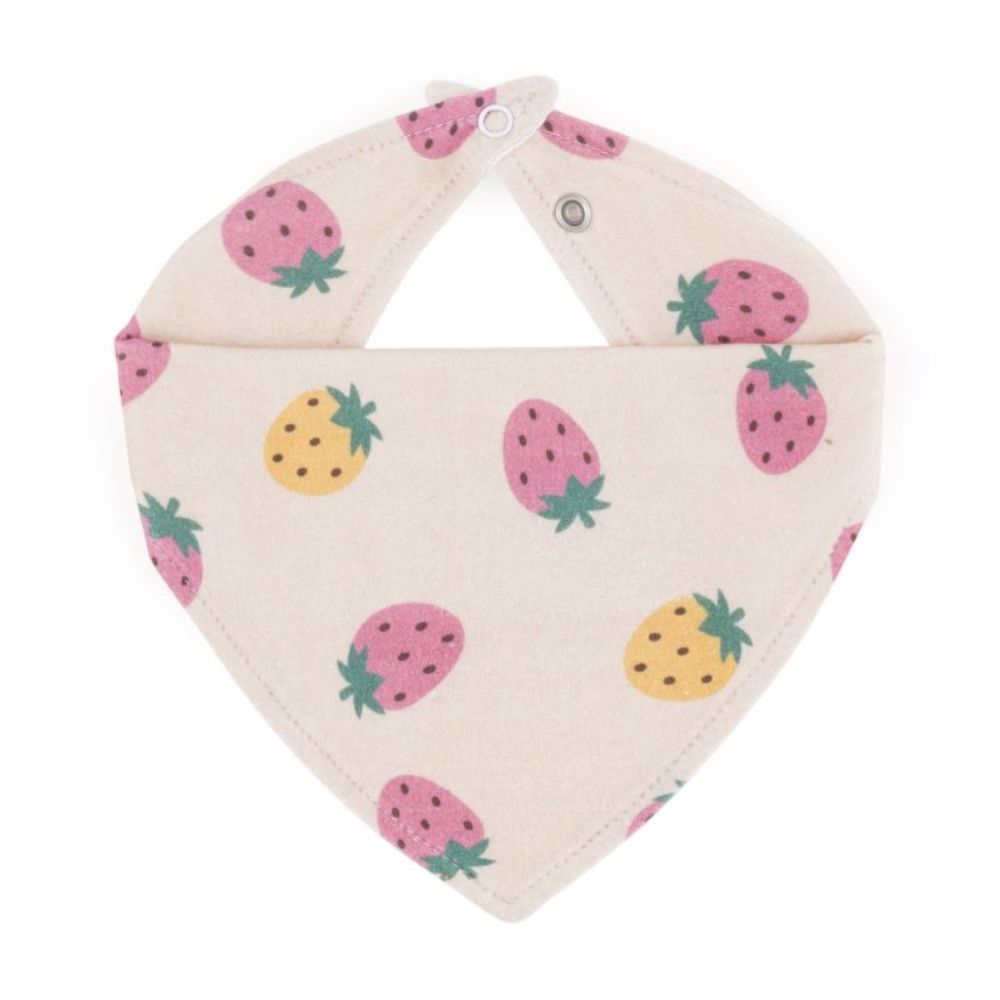 Petite&Mars Luke marama podbradak 3m+ 2 kom, Beige Strawberries/Dusty Rose