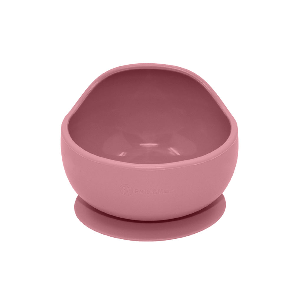 PETITE&MARS Silikonska zdjelica s vakuumom 360 ml Take&Match 6 m+, Dusty Rose