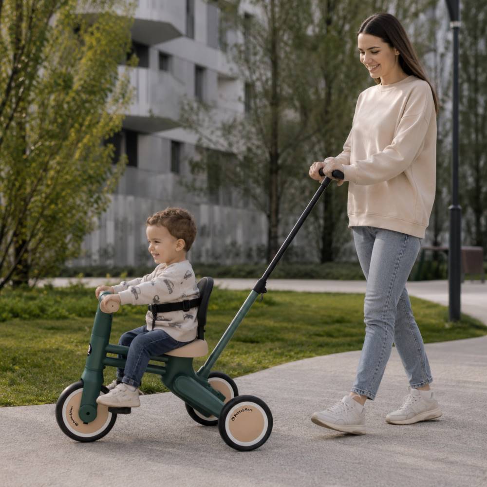 PETITE&MARS Tricikl Drift 4 u 1, Misty Green