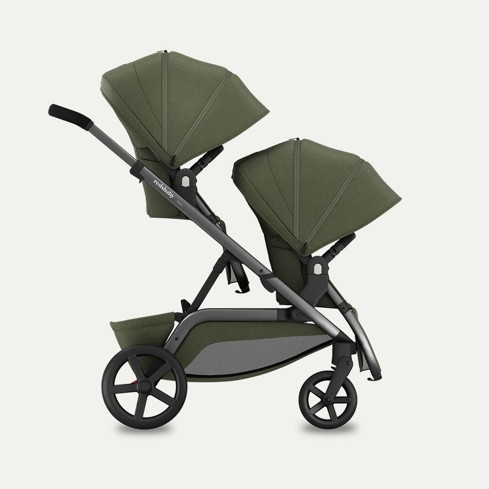 REDSBABY NUVO Twin dječja kolica 2u1 Gun Metal, Ivy B