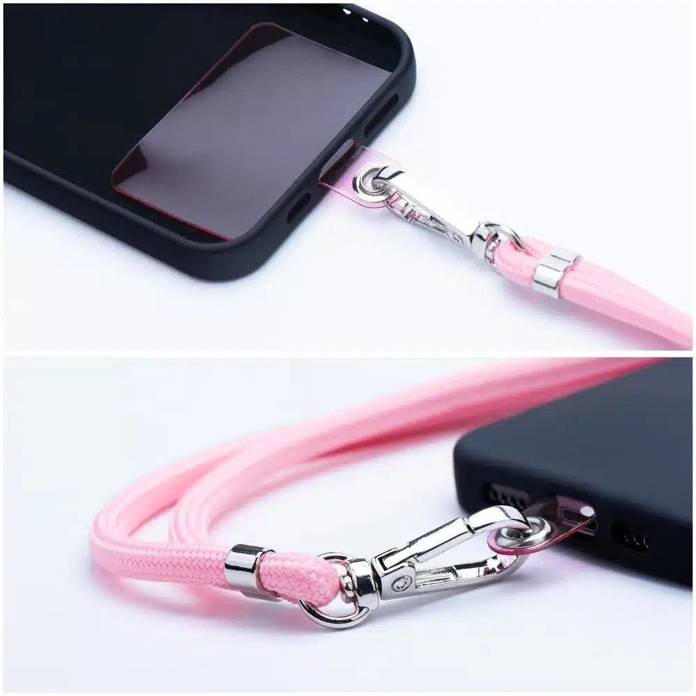 SWING obesek za telefon nastavljive dolžine / dolžina kabla 165 cm (maks. 82,5 cm v zanki) / ramena ali vrat – svetlo roza