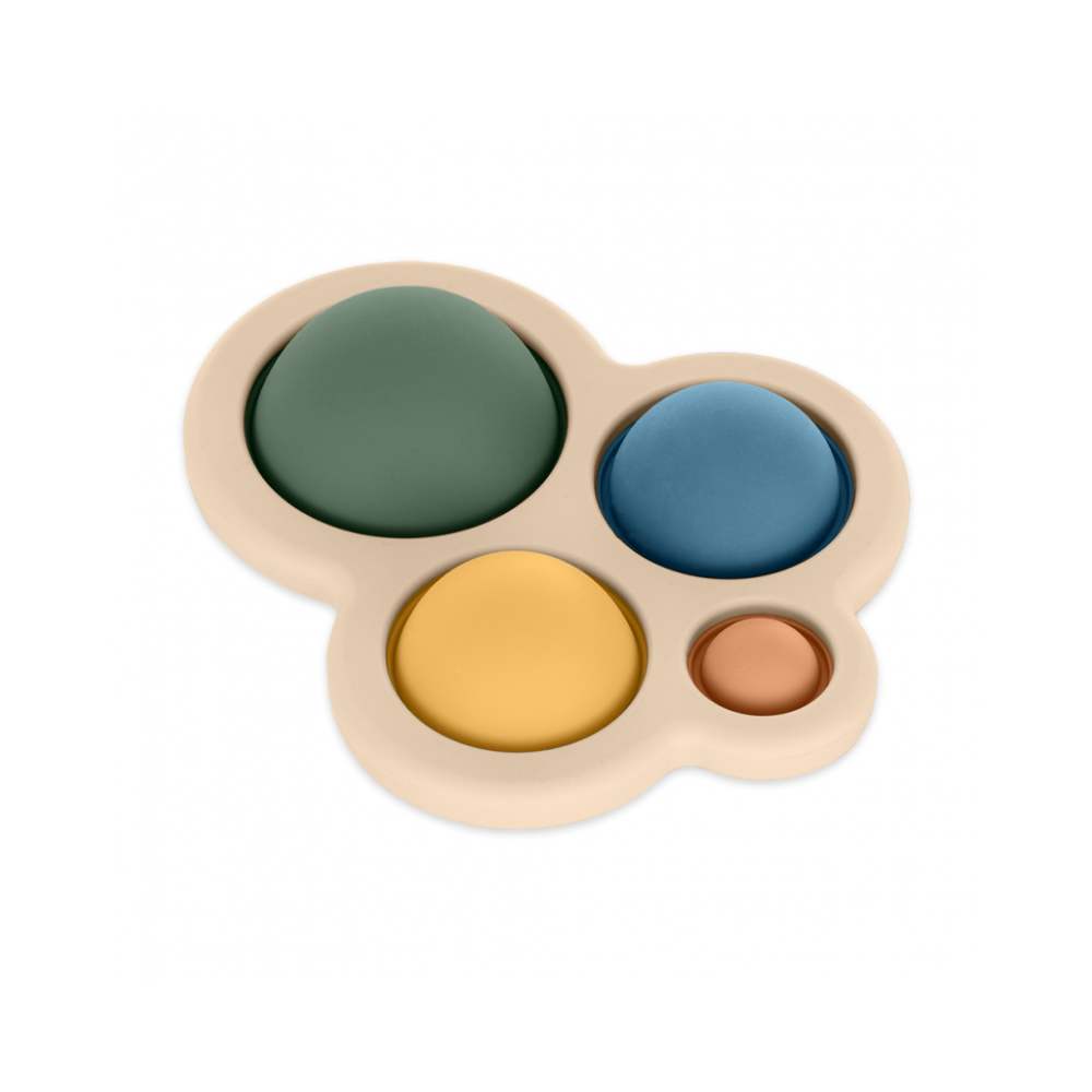 PETITE&MARS Silikonski senzorni Pop it Chill out 6 m+, Misty Green