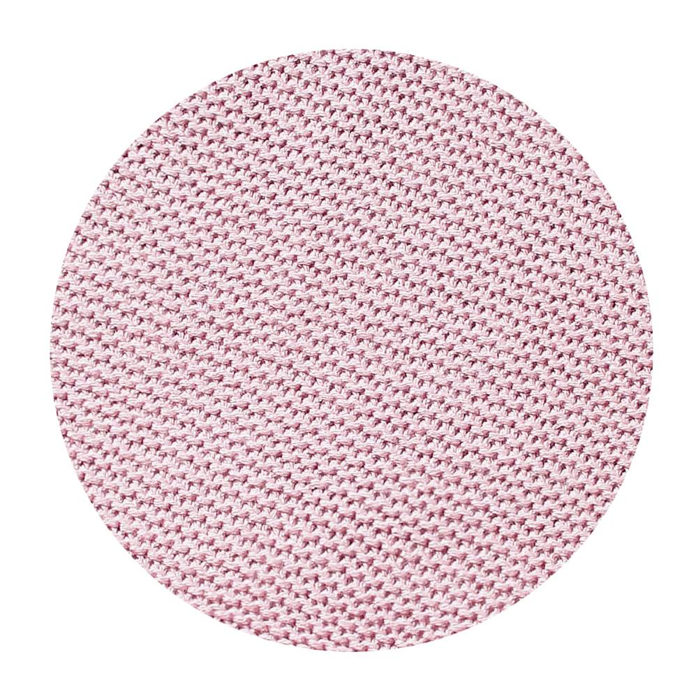 BabyOno Pletena bambus dekica s volanom 75x100 cm, roza