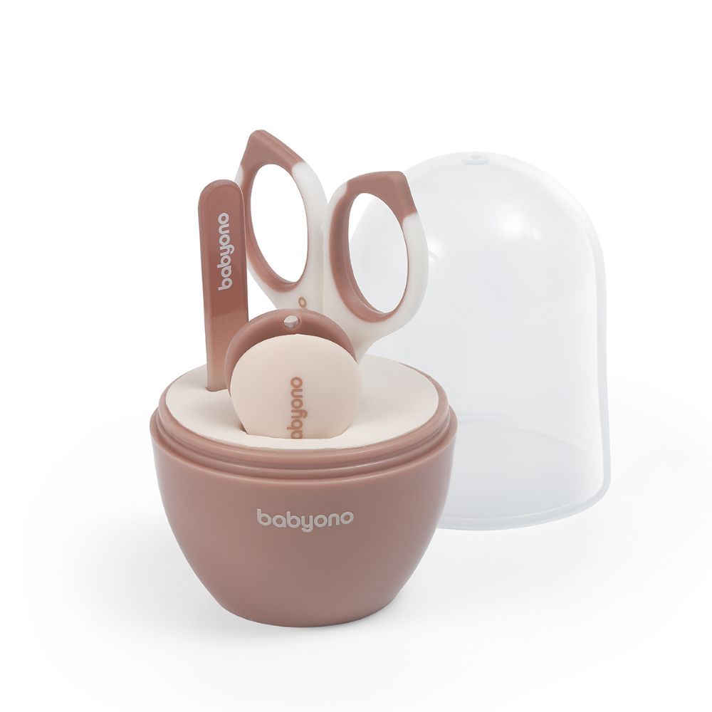 BabyOno Set za manikuru u kutijici, smeđi