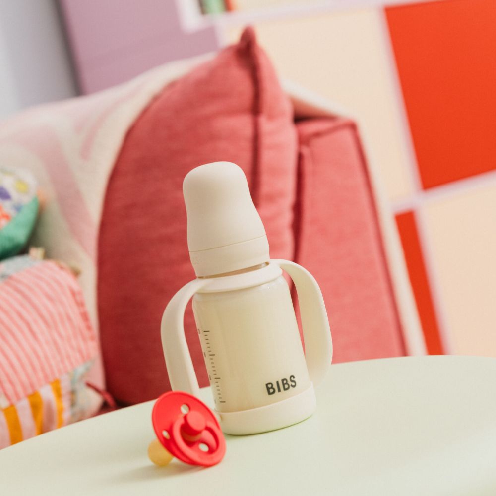 BIBS set (staklena bočica 120 ml i sisač S), Ivory