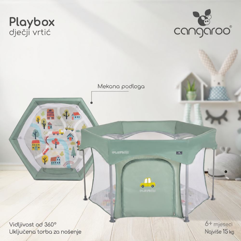 Cangaroo Playbox dječja igraonica/vrtić, siva