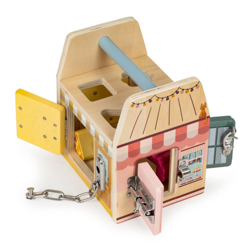 Ecotoys Drvena edukativna kocka Store s bravicama