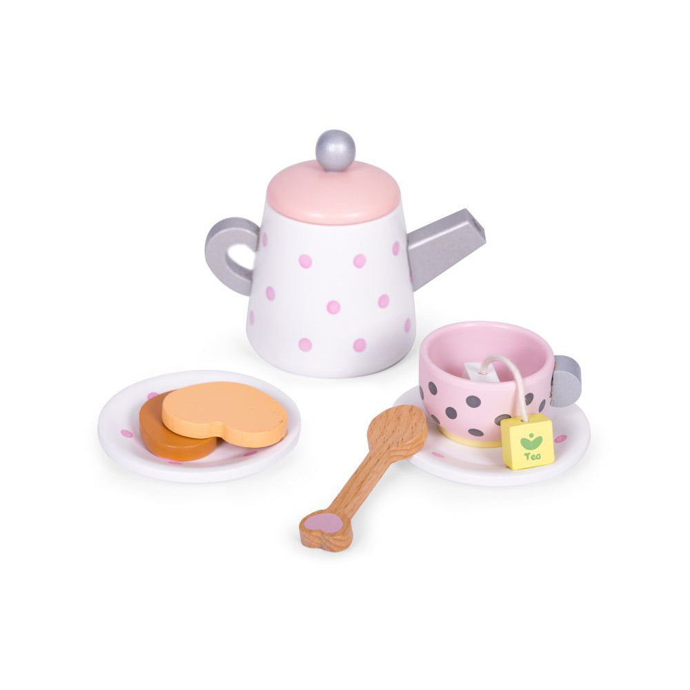 Ecotoys Drveni set za čaj od 15 elemenata