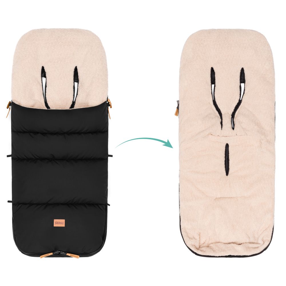 Fillikid Footmuff Kinley zimska vreća za kolica, Teddy black