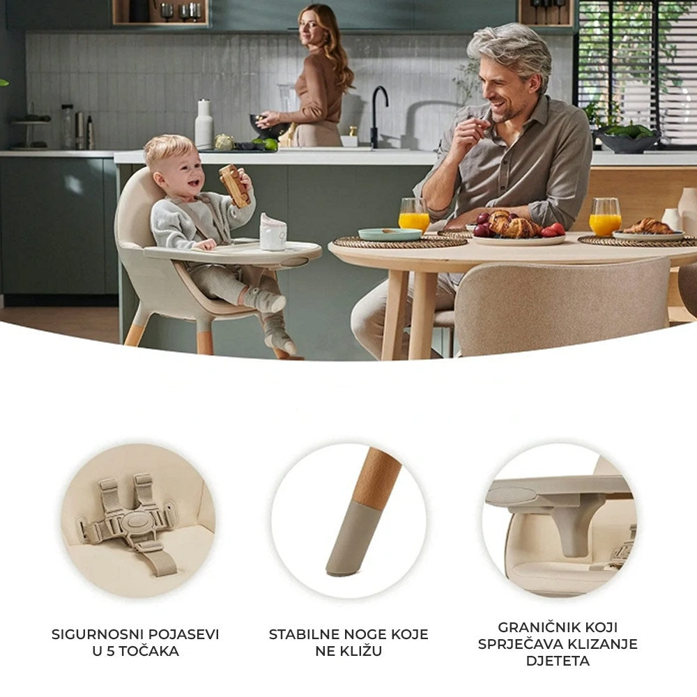Kinderkraft Hranilica Fini 2 2u1, Beige