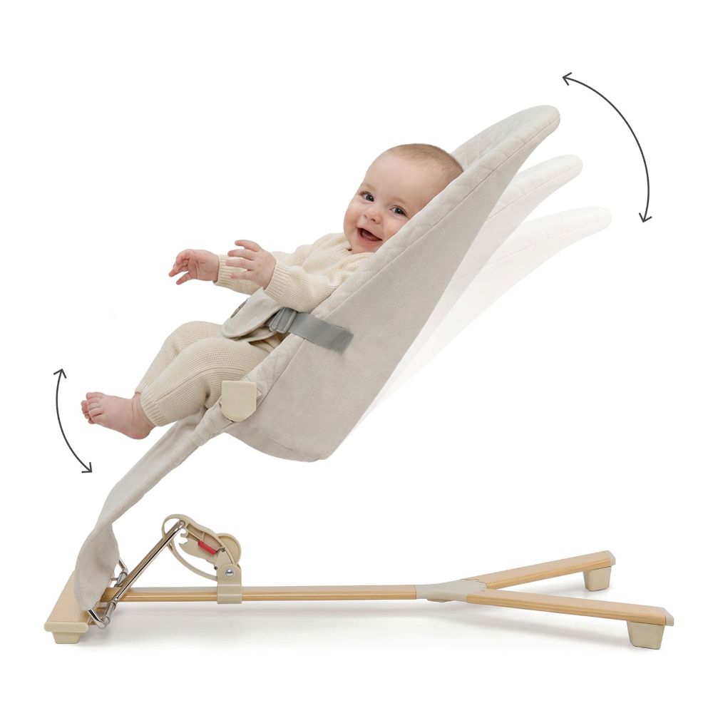 Kinderkraft Ležaljka MIMI, bež wooden