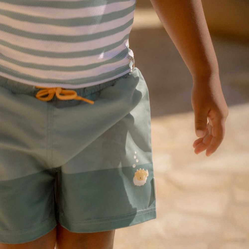 Little Dutch Dječje kupaće gaćice Seashells Surf Blue 98/104