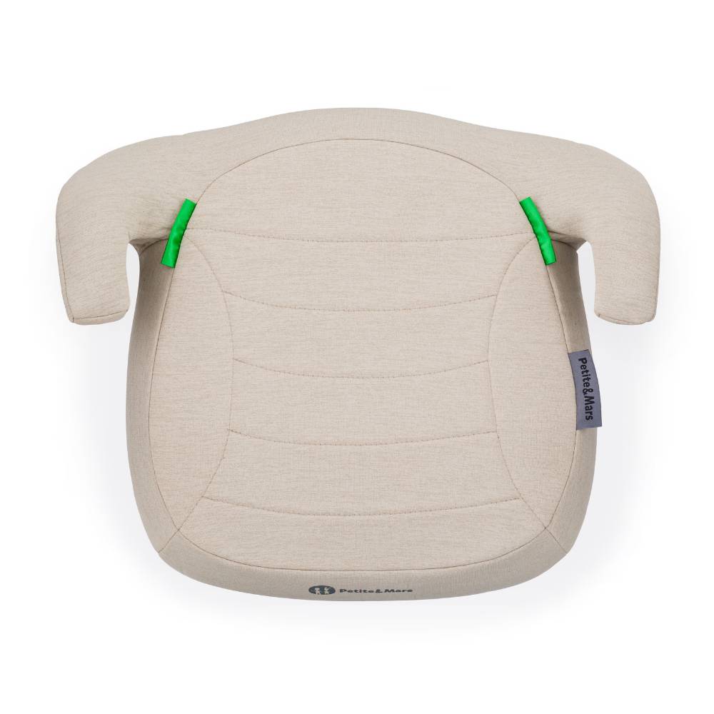 PETITE&amp;MARS booster autosjedalica Zuno (125-150 cm) bez Isofix-a, Sage Beige