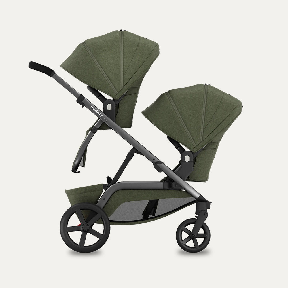 REDSBABY NUVO Twin dječja kolica 2u1 Gun Metal, Ivy B