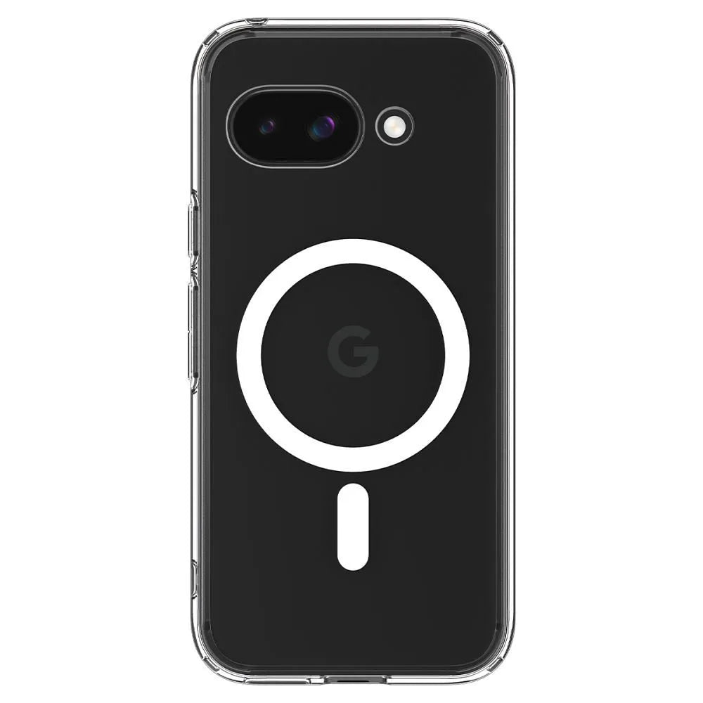 SPIGEN ULTRA HYBRID MAG ovitek, združljiv z MagSafe, za GOOGLE PIXEL 9A prozoren/bel