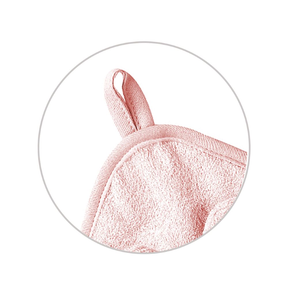 BabyOno Ručnik bambus 100x100 cm, with ears, prljavo roza