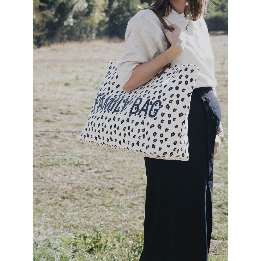 Childhome Torba Family bag, Canvas leopard