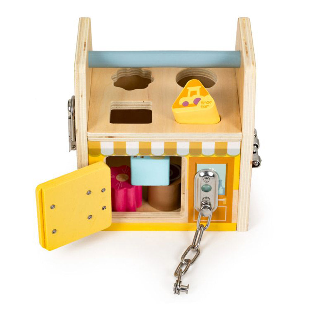 Ecotoys Drvena edukativna kocka Store s bravicama