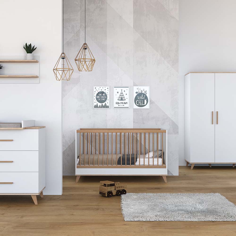 Faktum Flip kinderbet/krevet 2u1 140x70 cm, White-Oak