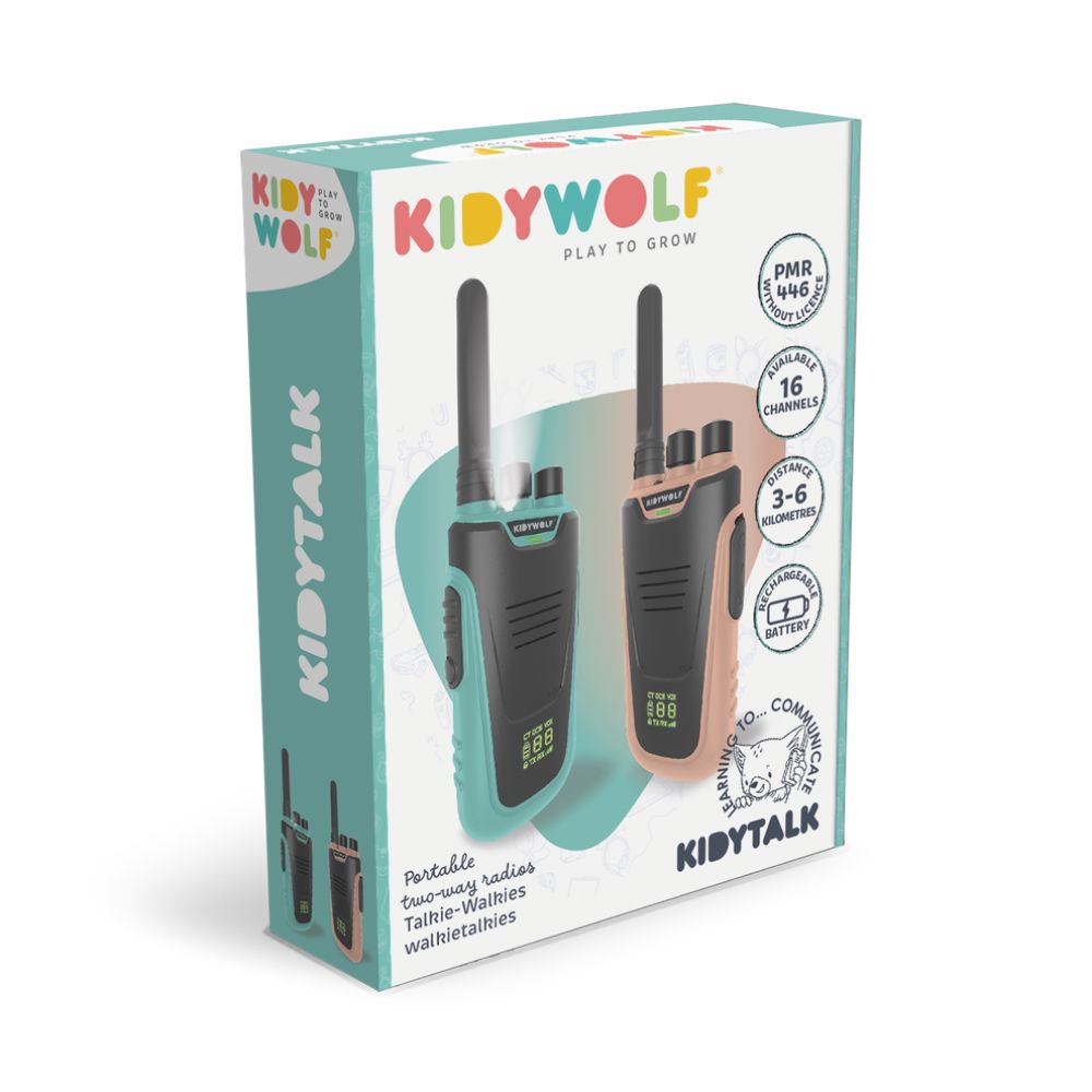 KIDYWOLF walkie-talkie - rozi/tirkizni