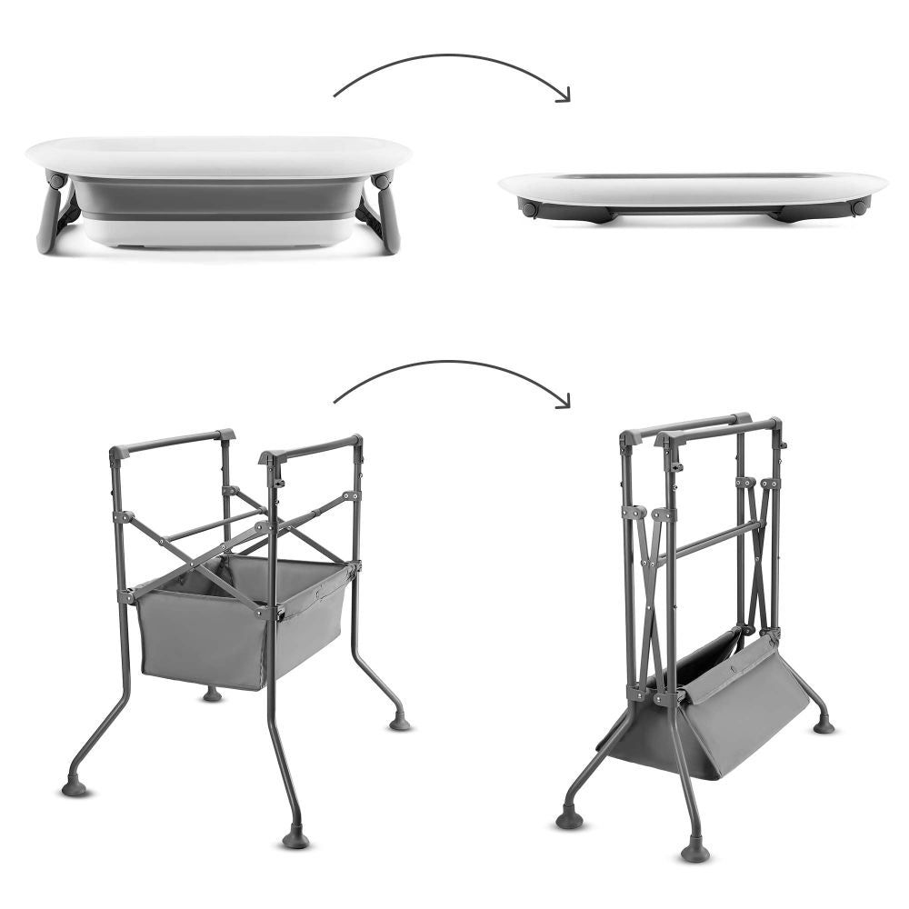Kinderkraft Bubbly sklopivi stol za prematanje s kadicom, Grey