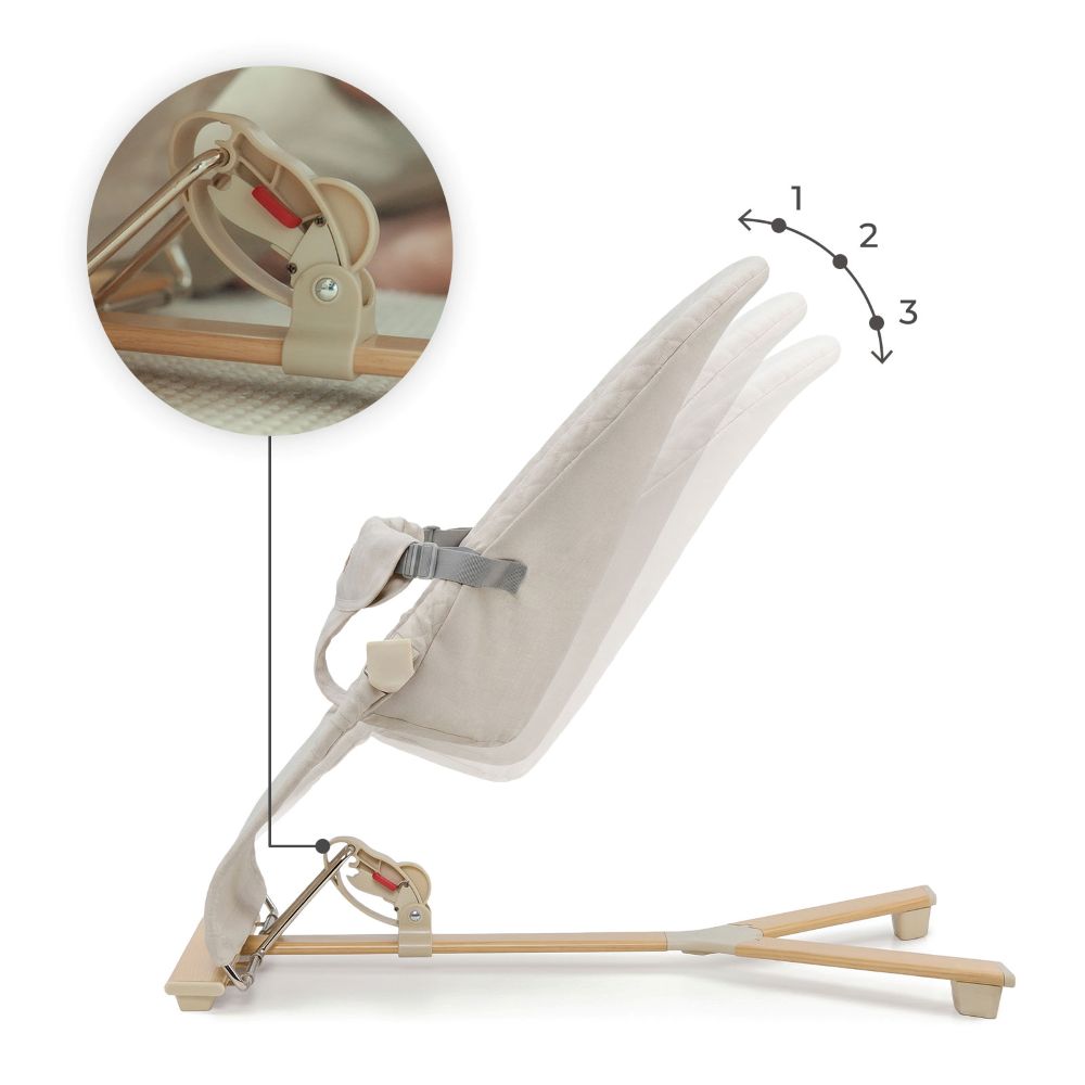Kinderkraft Ležaljka MIMI, bež wooden
