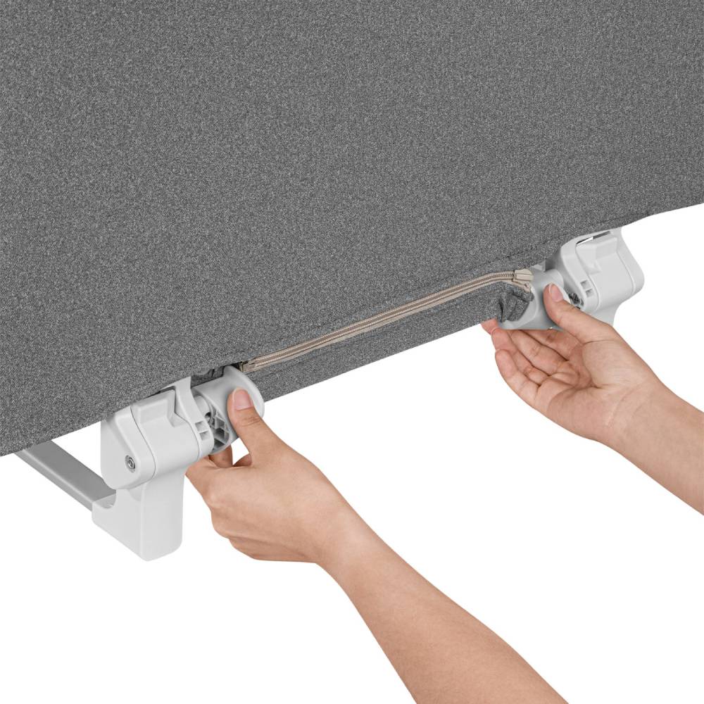 Lionelo zaštitna ograda za krevet Lora 105x45 cm, Grey Stone