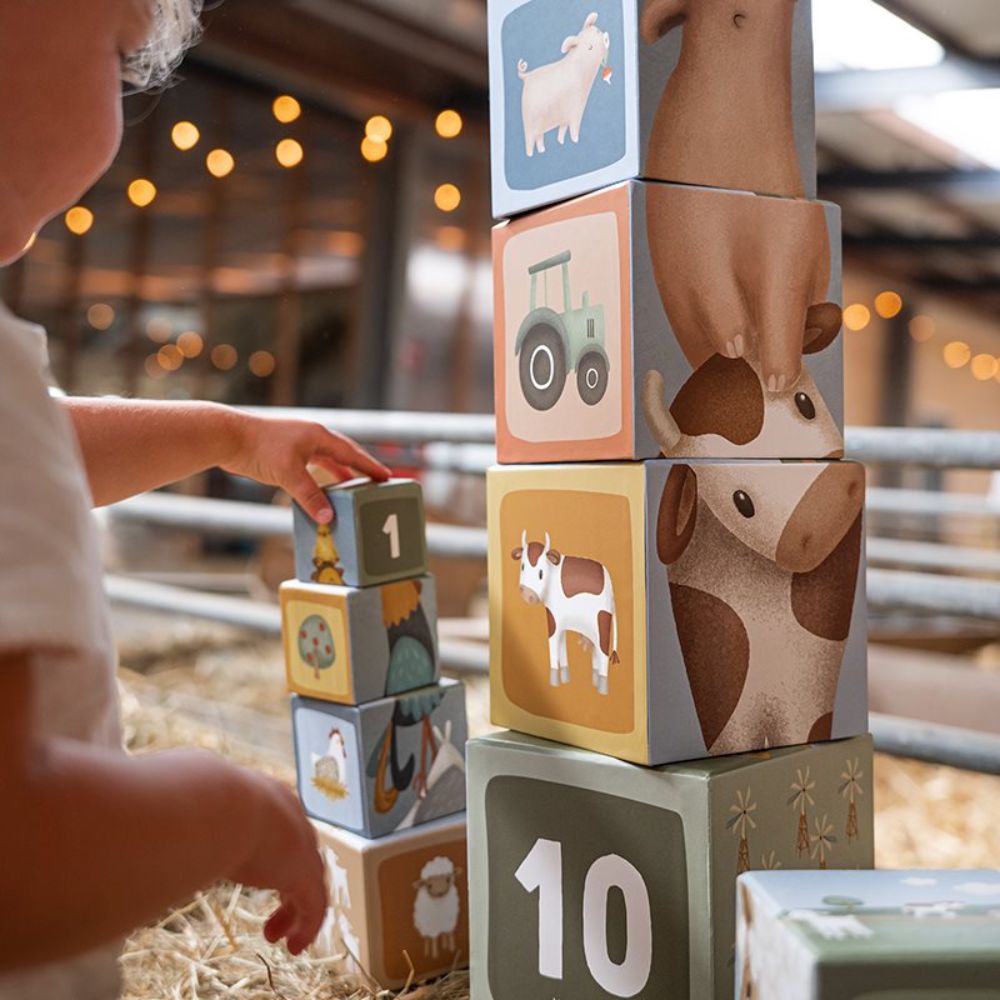 Little Dutch Piramida za slaganje - kocke, Little Farm